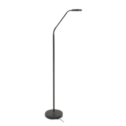 Lámpara de pie LED recargable Comfort, negra 135 cm metal CCT atenuador