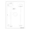 Lámpara de pie LED recargable Jeff, color café, atenuable, altura 147 cm