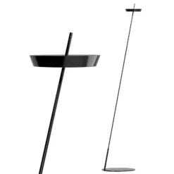 Lámpara de pie LED recargable Mahina, negra, altura 130 cm, metal, CCT