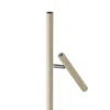 Lámpara de pie LED recargable Streak-B, altura 134 cm, color arena, metal