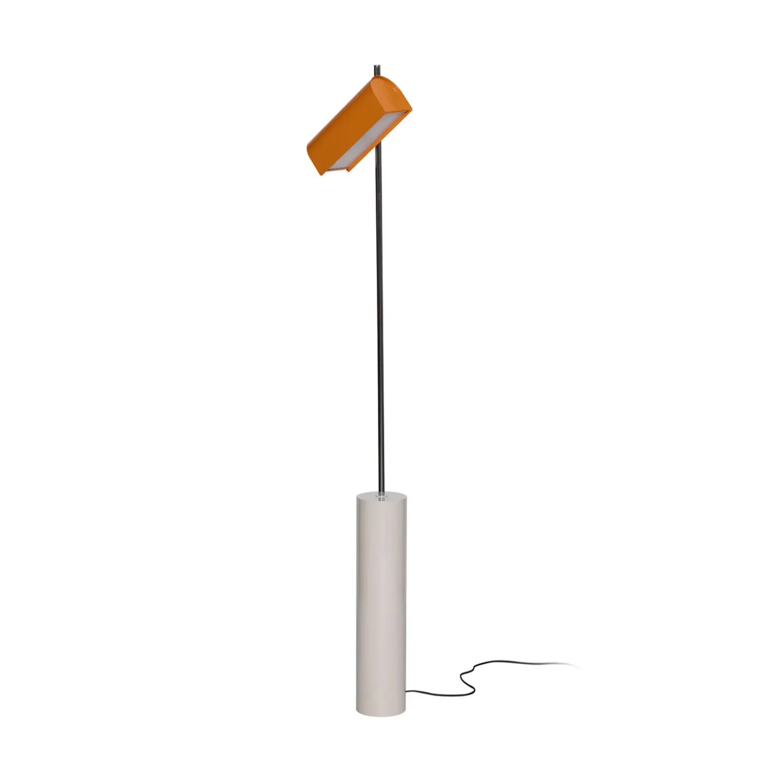 Lámpara de pie LED Reflector, color naranja, altura 160 cm, hierro