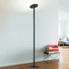 Lámpara de pie LED Regina, negra, CCT, atenuable, altura 180 cm