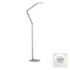 Lámpara de pie LED SAMSKY, acero, altura 161 cm, regulador táctil metálico