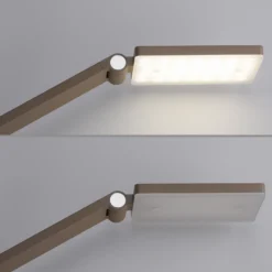 Lámpara de pie LED SAMSKY, color bronce, altura 161 cm, regulador táctil