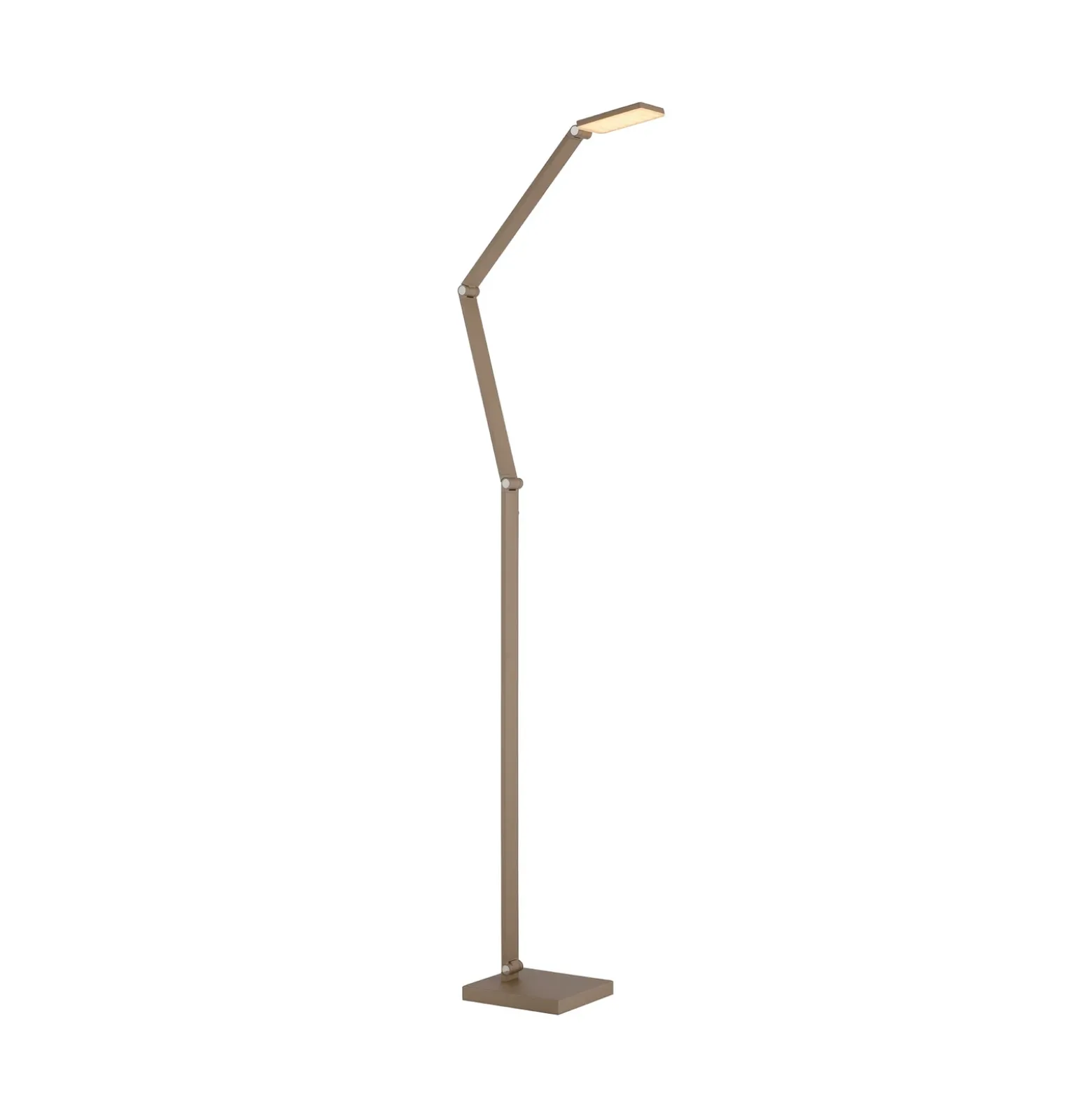 Lámpara de pie LED SAMSKY, color bronce, altura 161 cm, regulador táctil