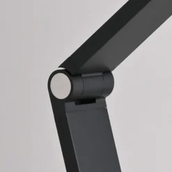 Lámpara de pie LED SAMSKY, gris, altura 161 cm, metal, regulador táctil