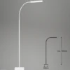 Lámpara de pie LED Servo, atenuable, CCT, blanco