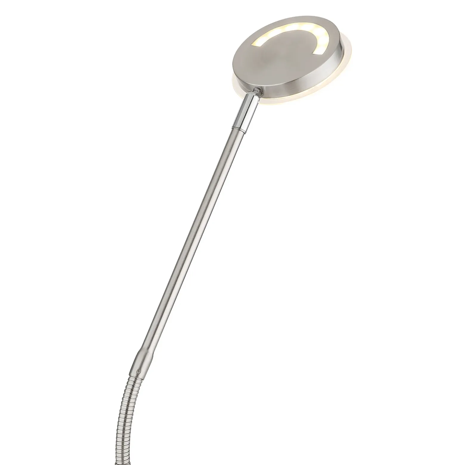 Lámpara de pie LED Silvio, color níquel, CCT, atenuable, 173 cm