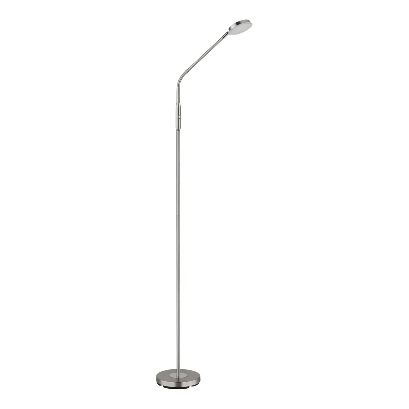 Lámpara de pie LED Silvio, color níquel, CCT, atenuable, 173 cm