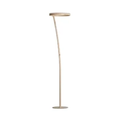 Lámpara de pie LED Sirko, color arena, altura 177 cm, metal, CCT
