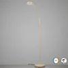 Lámpara de pie LED Sorento, altura 138 cm, color arena, metal, CCT