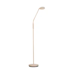 Lámpara de pie LED Sorento, altura 138 cm, color arena, metal, CCT