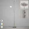 Lámpara de pie LED Sorento níquel Altura 182 cm 2 luces CCT Touchdim