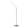 Lámpara de pie LED Sorento níquel, altura 138 cm, CCT, regulador táctil