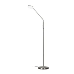 Lámpara de pie LED Sorento níquel, altura 138 cm, CCT, regulador táctil