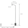 Lámpara de pie LED Steve de Lucande, aluminio, 130 cm, atenuable