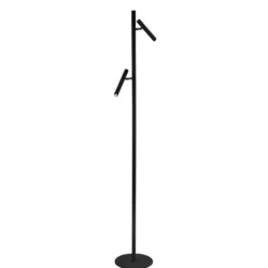 Lámpara de pie LED Streak 2 luces atenuador, negro