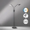 Lámpara de pie LED Tallri negra Altura 135 cm 2 luces CCT Touchdim
