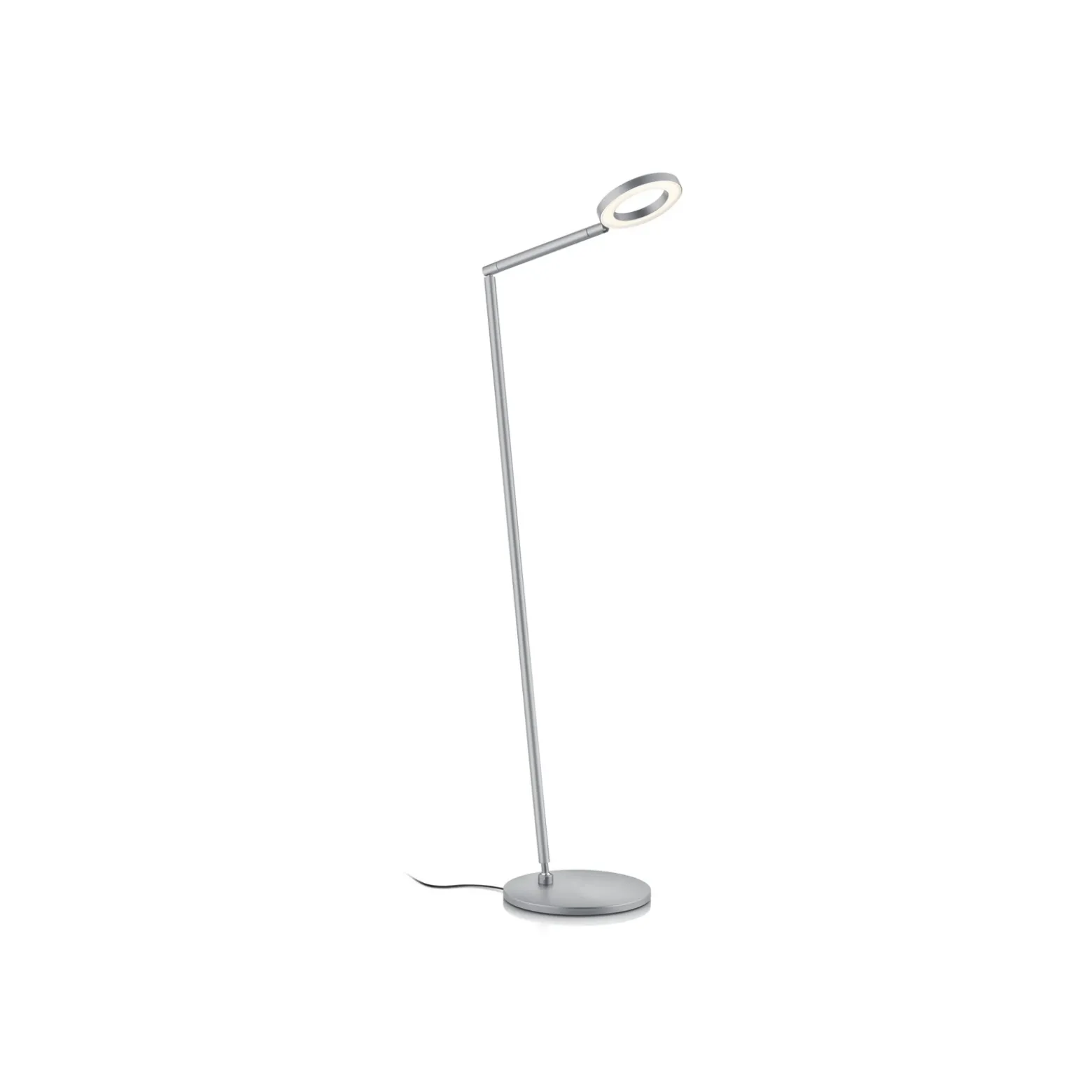 Lámpara de pie LED Tessa-S, níquel mate, CCT, control gestual