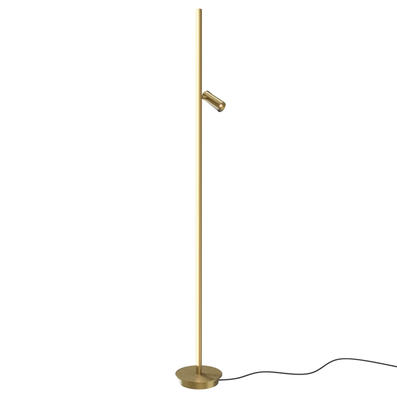 Lámpara de pie LED Thin de Maytoni, latón, aluminio, altura 155 cm, atenuable