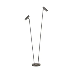Lámpara de pie LED Tom Pro color bronce, 137 cm, metal, 2 luces, CCT