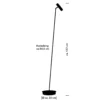 Lámpara de pie LED Tom Pro, negra, 1 luz, CCT, atenuador