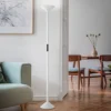 Lámpara de pie LED Tratto, blanco, metal, CCT, atenuable