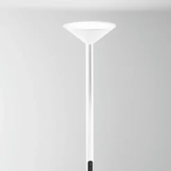Lámpara de pie LED Tratto, blanco, metal, CCT, atenuable