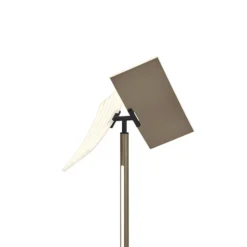 Lámpara de pie LED Twice, anodizada en bronce, altura 185 cm, metal, CCT