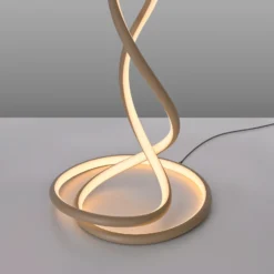 Lámpara de pie LED Twist de Paul Neuhaus, color arena, altura 143 cm
