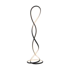 Lámpara de pie LED Twist de Paul Neuhaus, negra, altura 143 cm