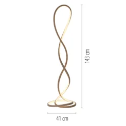 Lámpara de pie LED Twist de Paul Neuhaus, color arena, altura 143 cm