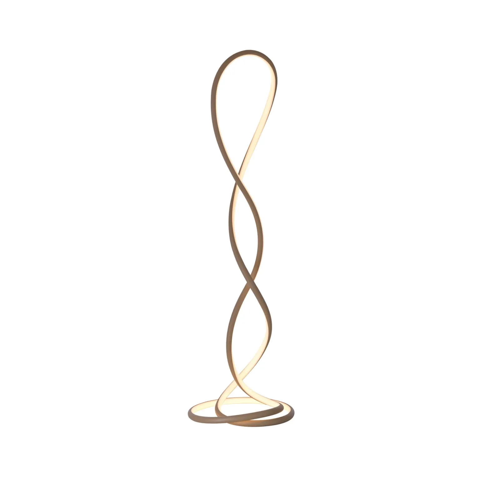 Lámpara de pie LED Twist de Paul Neuhaus, color arena, altura 143 cm