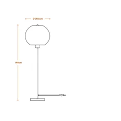 Lámpara de pie LEDVANCE «Ball», altura 116 cm, marrón, cartón ondulado, E27
