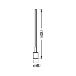 Lámpara de pie LED WiFi CORNER SLIM de OSRAM SMART+, negro RGB CCT