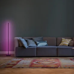 Lámpara de pie LED WiFi OSRAM SMART+ ROUND negra 140 cm RGB CCT