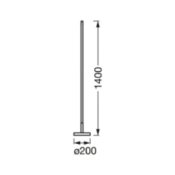 Lámpara de pie LED WiFi OSRAM SMART+ ROUND negra 140 cm RGB CCT