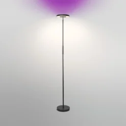 Lámpara de pie LED WiFi OSRAM SMART+, negra, arriba/abajo, RGB CCT