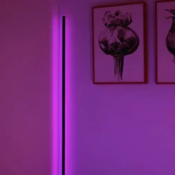 Lámpara de pie LED WiFi OSRAM SMART+ ROUND negra 140 cm RGB CCT