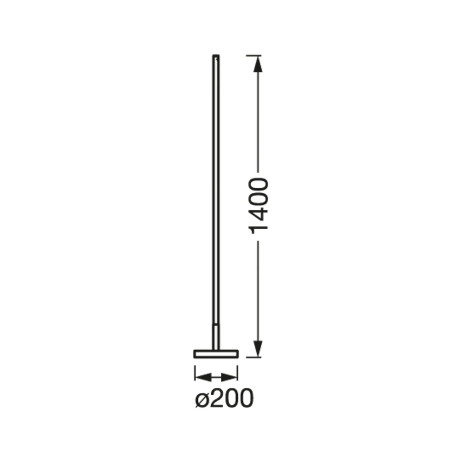 Lámpara de pie LED WiFi OSRAM SMART+ ROUND negra 140 cm RGB CCT