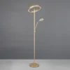 Lámpara de pie LED Willis, dorada, altura 180 cm, metal, CCT, atenuador