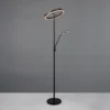 Lámpara de pie LED Willis, negra, altura 180 cm metal CCT atenuador
