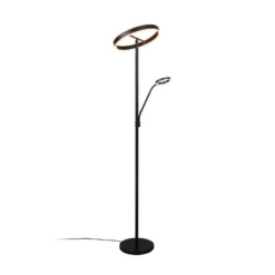 Lámpara de pie LED Willis, negra, altura 180 cm metal CCT atenuador