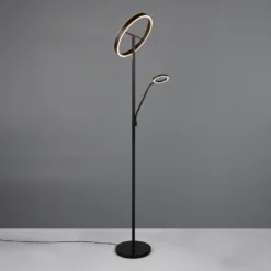 Lámpara de pie LED Willis, negra, altura 180 cm metal CCT atenuador