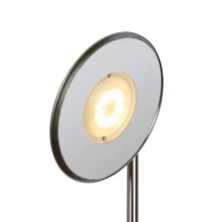 Lámpara de pie LED ZENITH, cromada, 2 luces. Altura: 180 cm. Metal atenuable