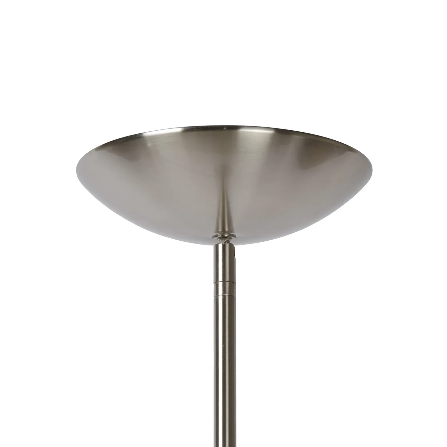 Lámpara de pie LED ZENITH, cromada, 2 luces. Altura: 180 cm. Metal atenuable