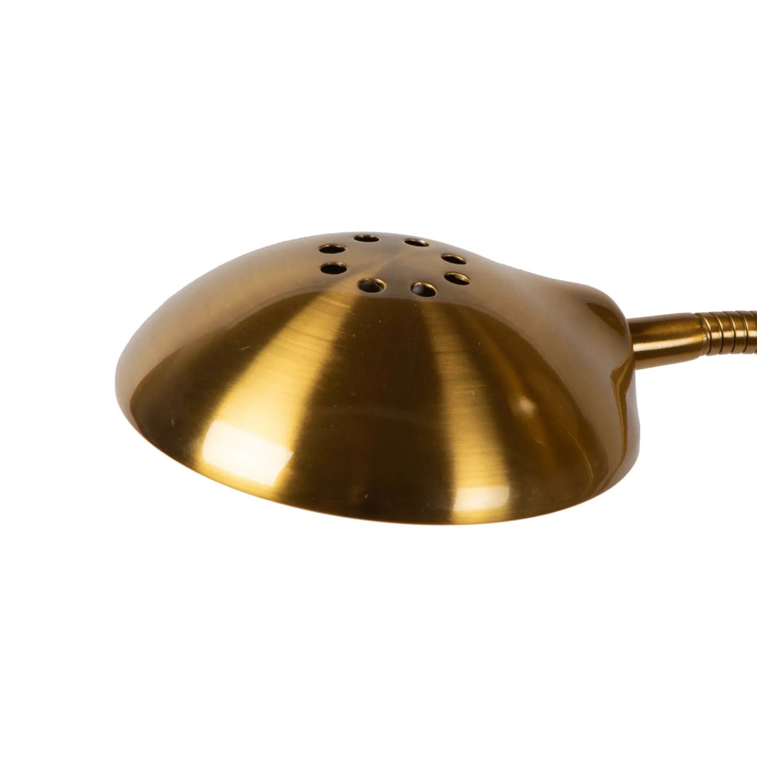 Lámpara de pie LED ZENITH, dorada, 2 luces, altura 180 cm, metal, atenuable