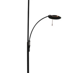 Lámpara de pie LED Zenith, lámpara de lectura LED, CCT, metal, negro