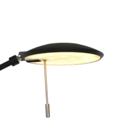 Lámpara de pie LED Zenith, lámpara de lectura LED, CCT, metal, negro
