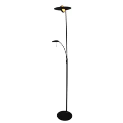 Lámpara de pie LED Zenith, lámpara de lectura LED, CCT, metal, negro